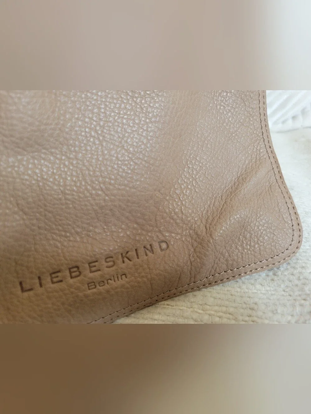Liebeskind Berlin Taupe Leather Crossbody Bag